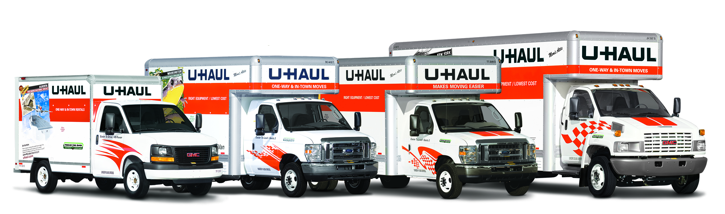 U-Haul trucks and trailers available for rent at Sprinkle Laundry in Portage, MI.